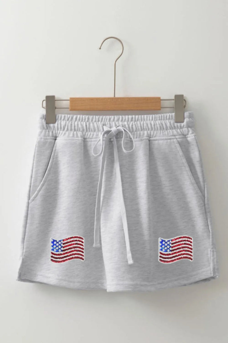 American Flag Embroidered Drawstring Casual Skirt - Easy Pickins Store
