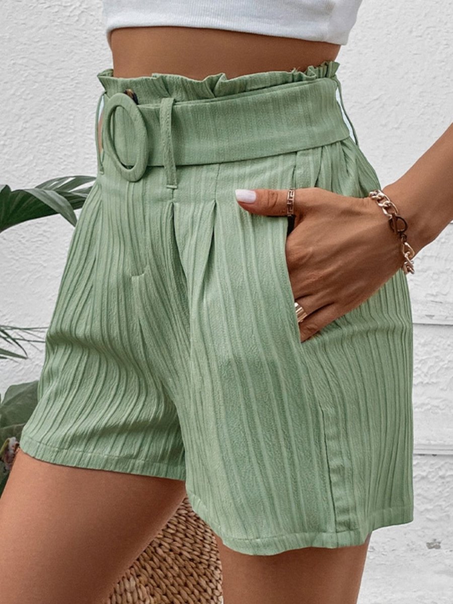 Belted Shorts with Pockets - Easy Pickins Store