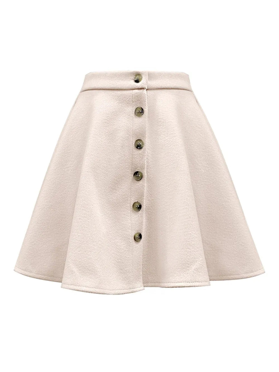 Women's Buttoned Corduroy Mini Skirt - Easy Pickins Store