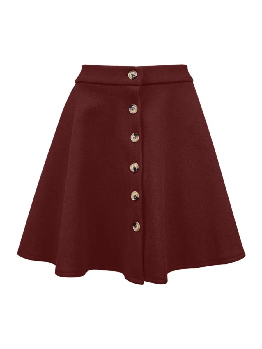 Women's Buttoned Corduroy Mini Skirt - Easy Pickins Store