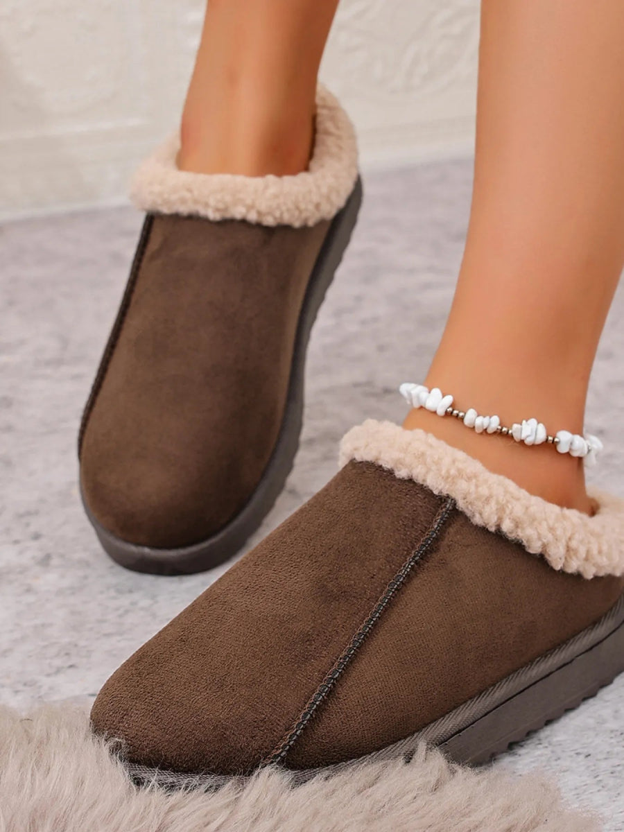 Cozy Faux Fur Lined Slippers - Easy Pickins Store