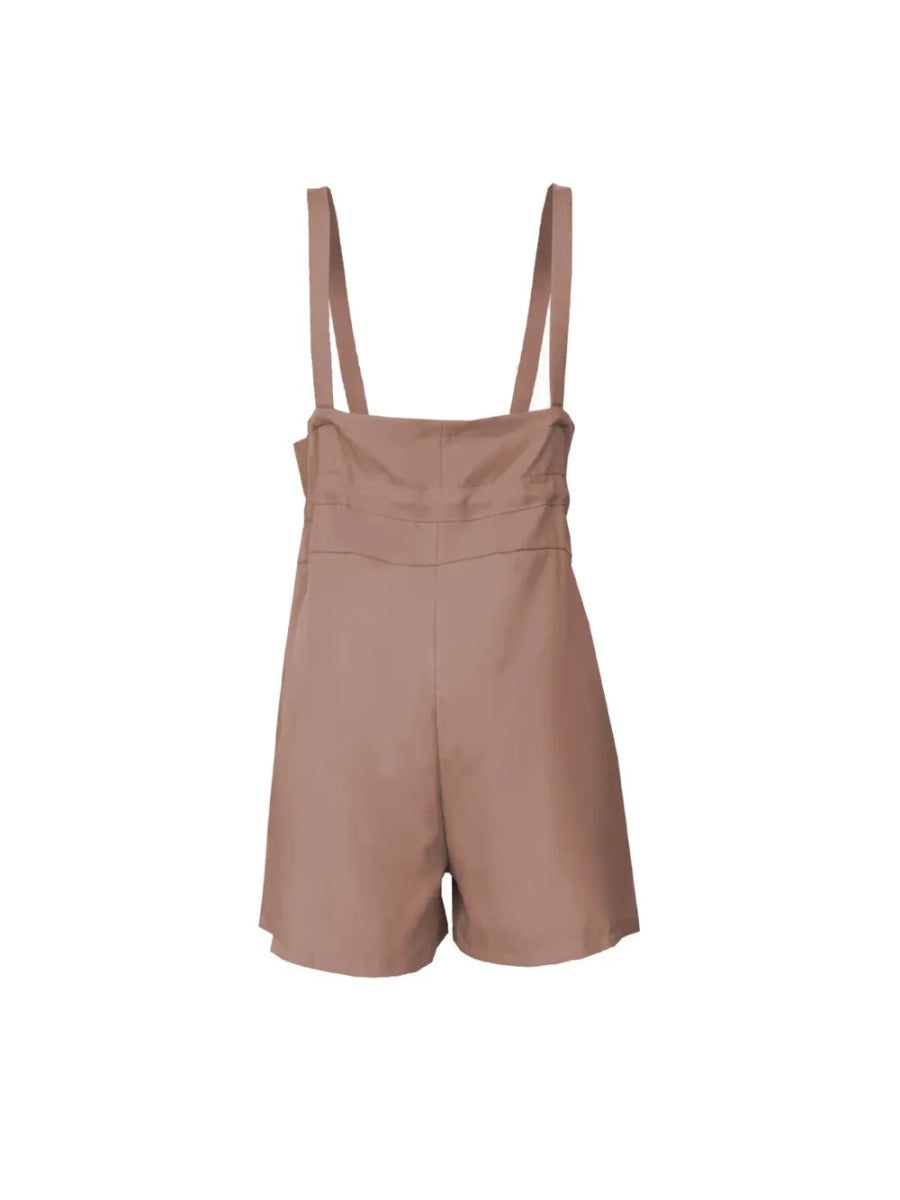 Drawstring Wide Strap Overalls with Pockets - Easy Pickins Store