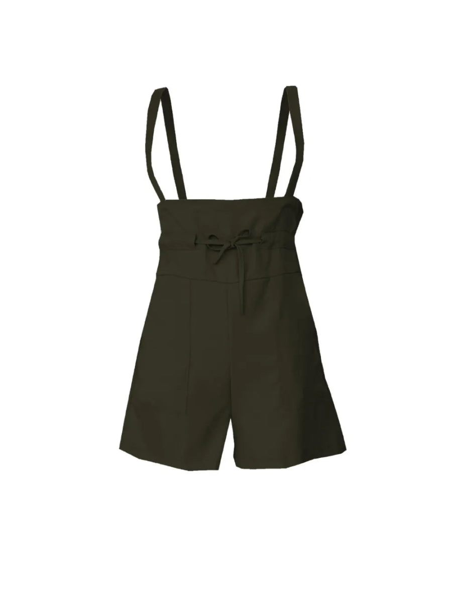 Drawstring Wide Strap Overalls with Pockets - Easy Pickins Store
