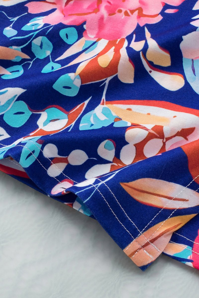 Floral Tied Mini Skirt - Easy Pickins Store