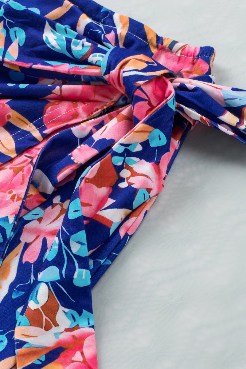 Floral Tied Mini Skirt - Easy Pickins Store