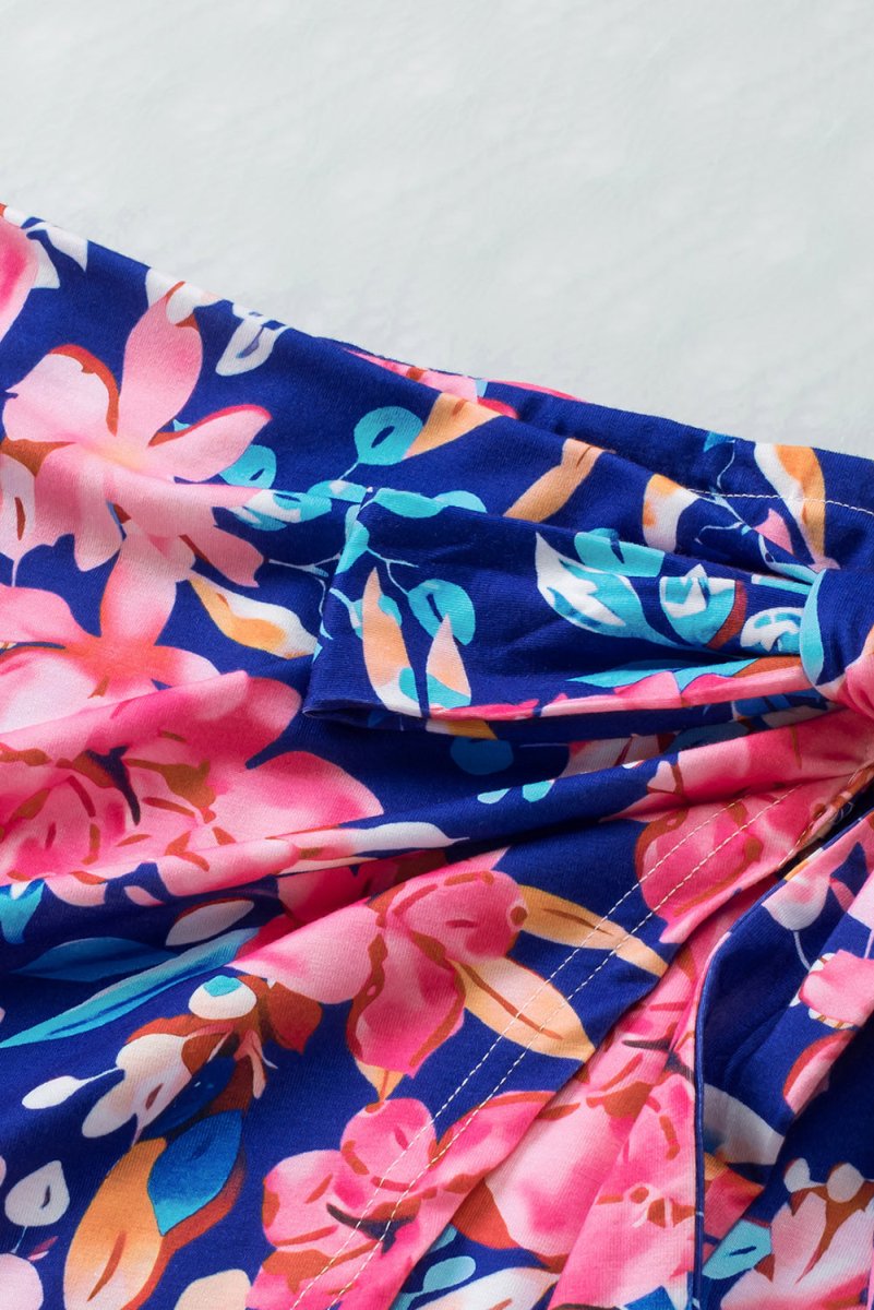 Floral Tied Mini Skirt - Easy Pickins Store