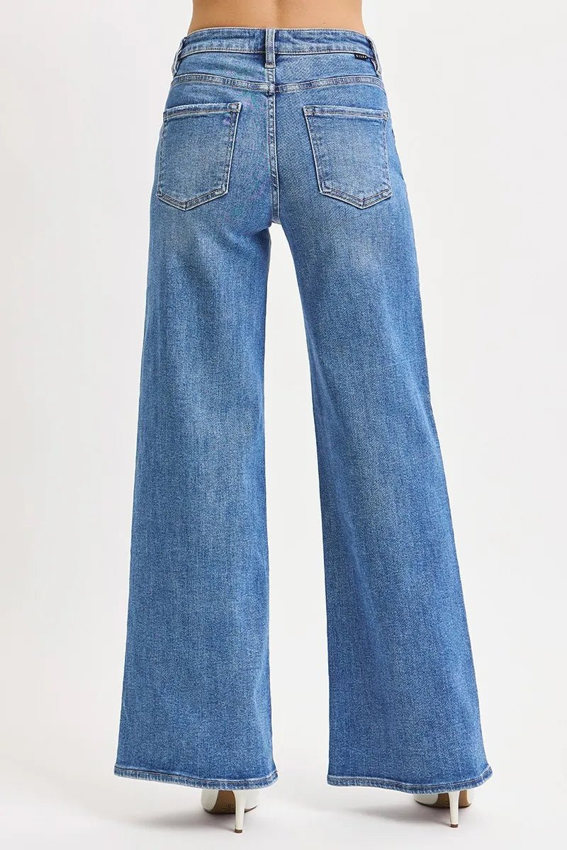 Full Size High Rise Wide Leg Jeans - Easy Pickins Store