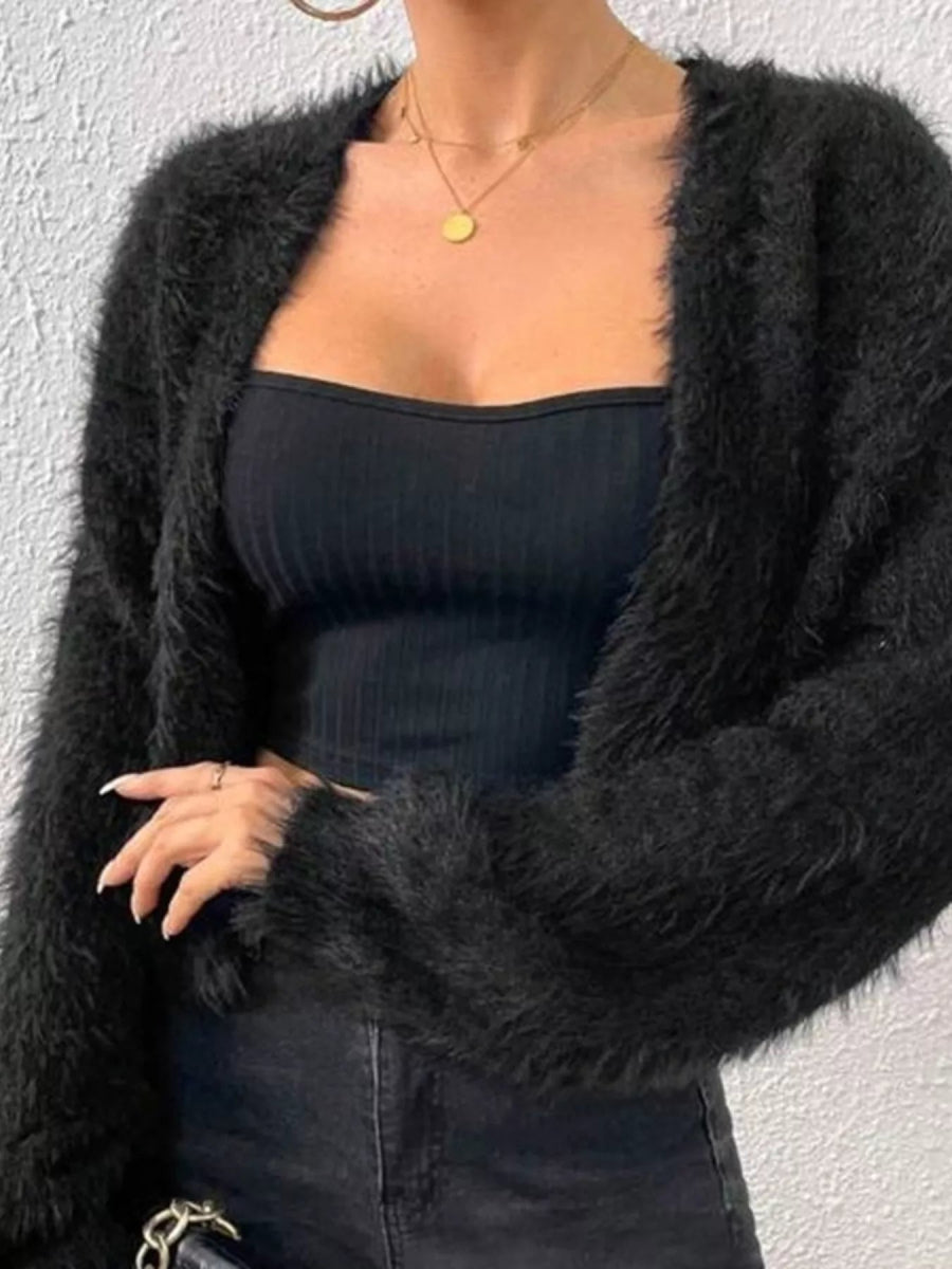 Open Front Long Sleeve Cardigan - Easy Pickins Store