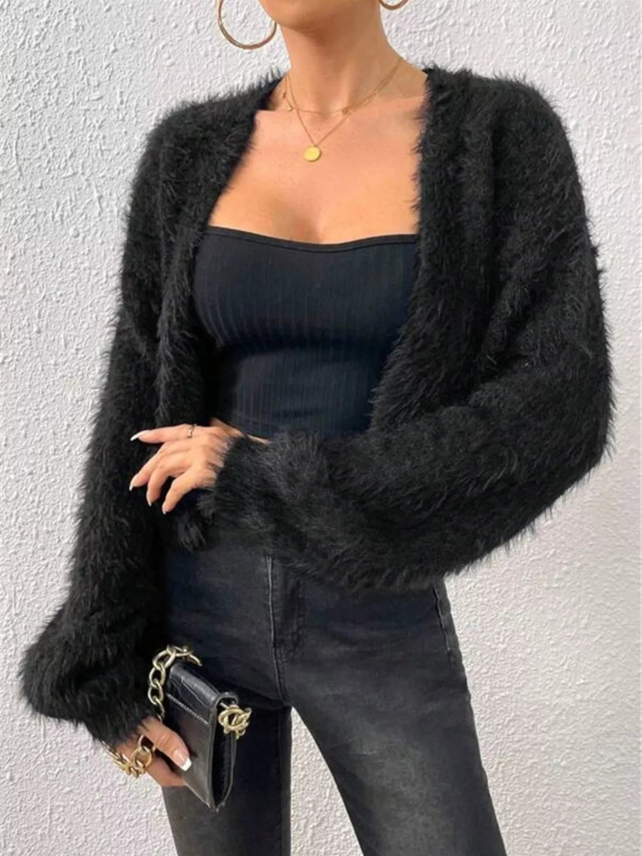 Open Front Long Sleeve Cardigan - Easy Pickins Store