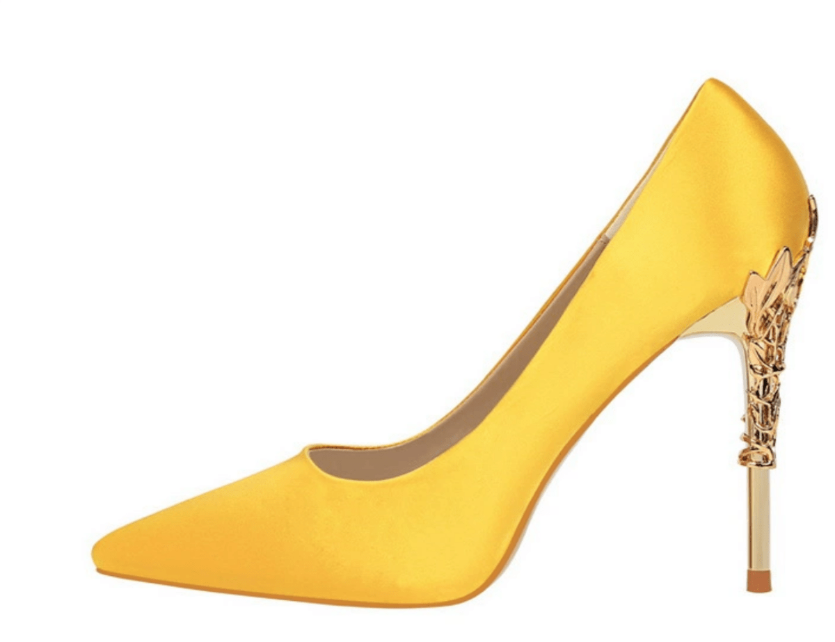 Pumps Crystal Solid Buckle Shallow High Heels - Easy Pickins Store