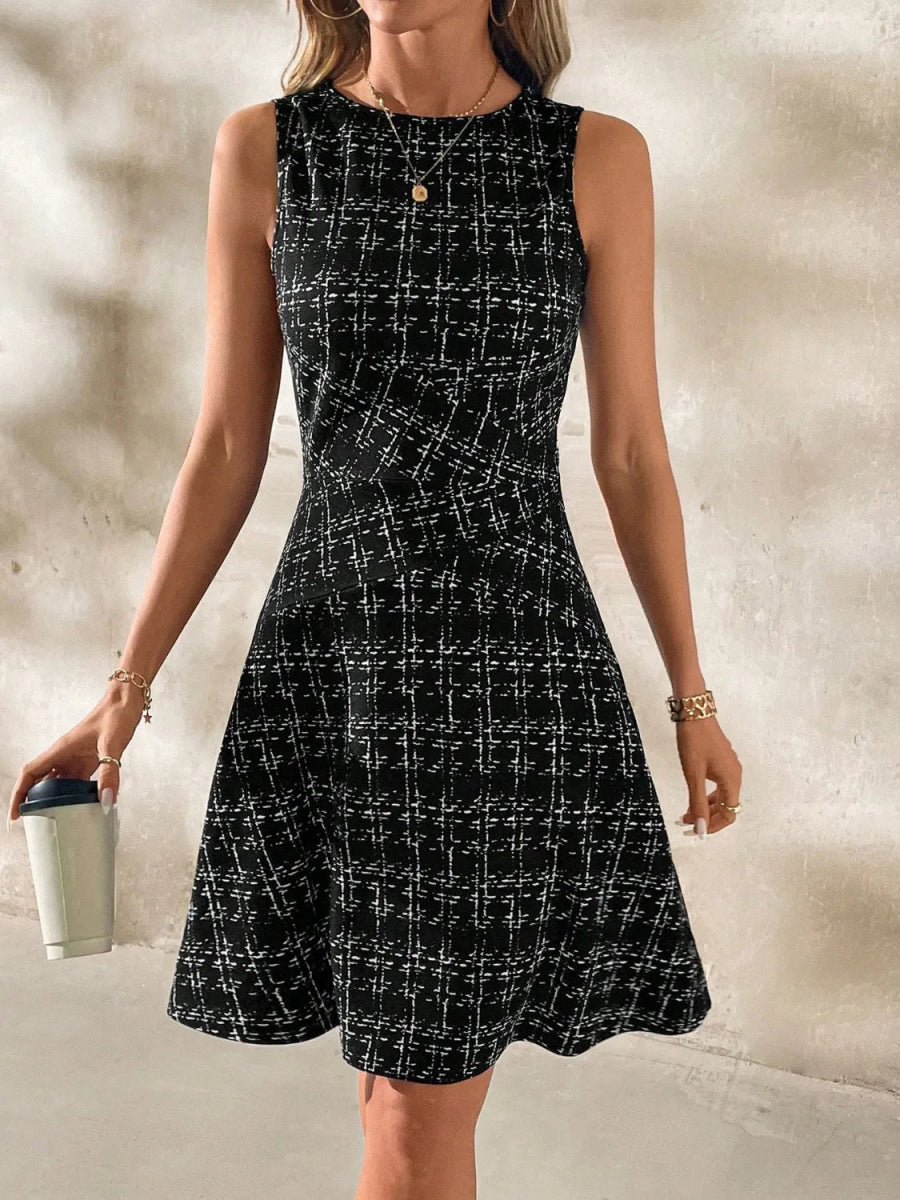 Women's Sleeveless Round Neck Dress - Easy Pickins Store