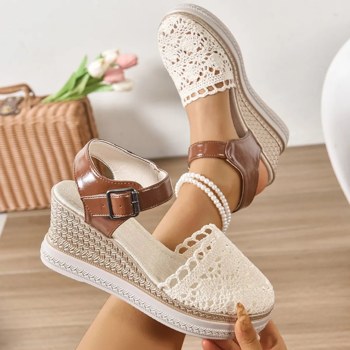 Round Toe Wedge Sandals - Easy Pickins Store