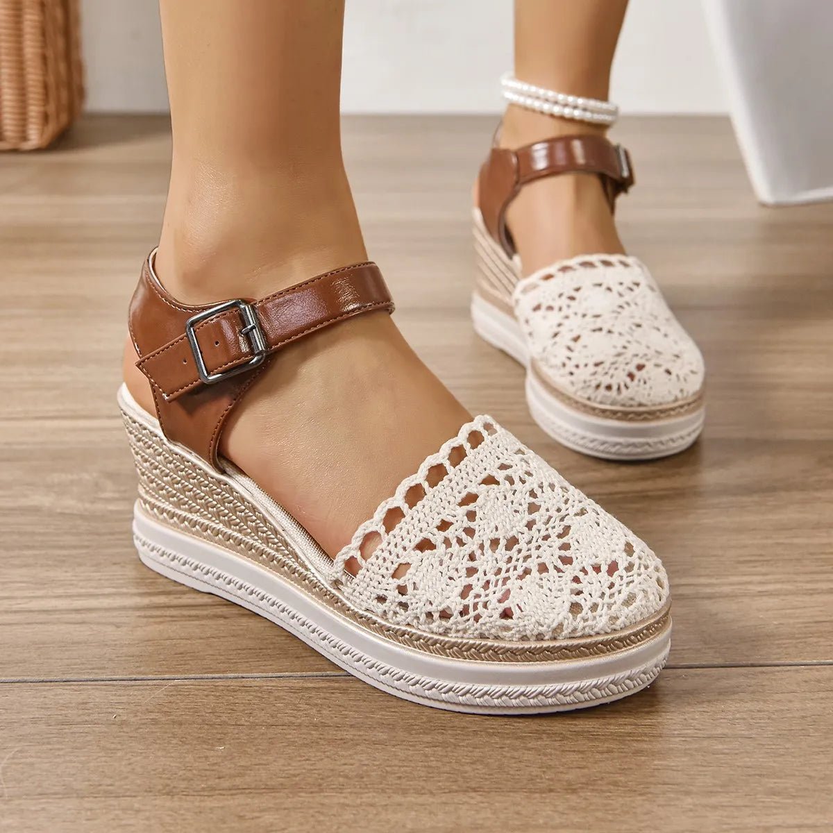 Round Toe Wedge Sandals - Easy Pickins Store
