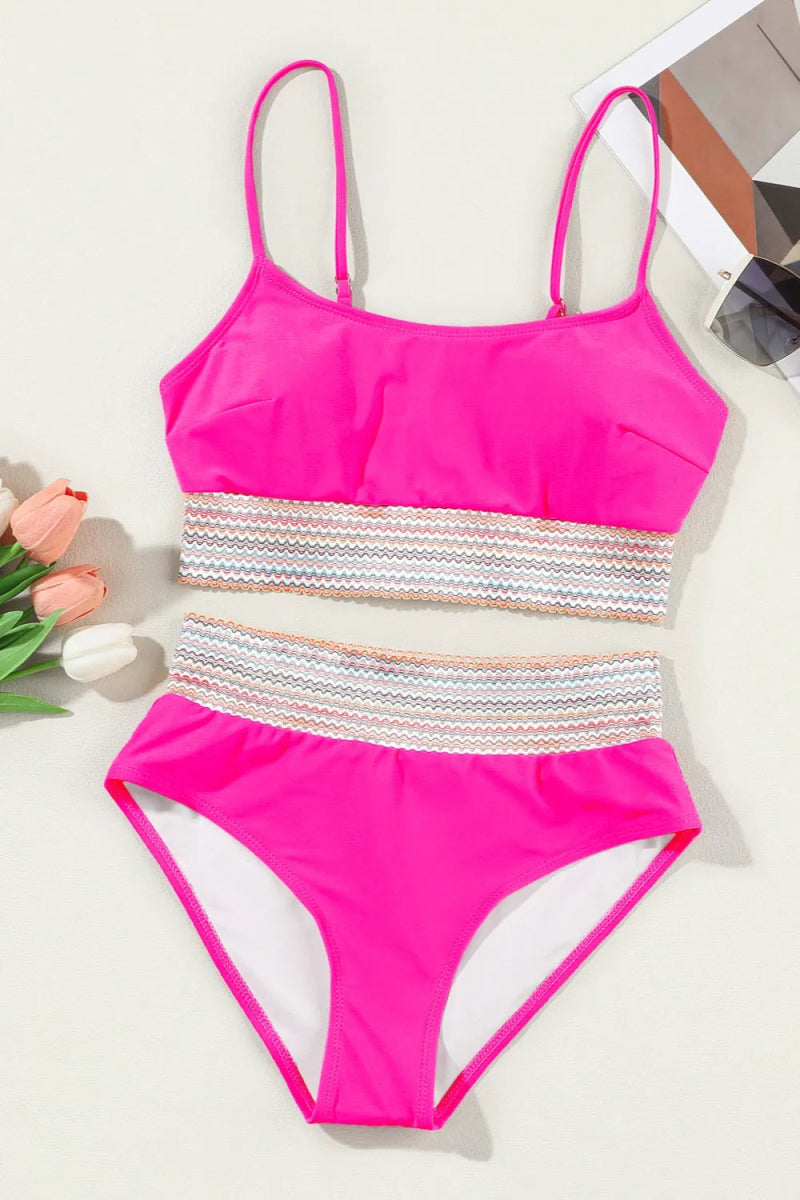 Scoop Neck Spaghetti Strap Two - Piece Swim Set - Easy Pickins Store