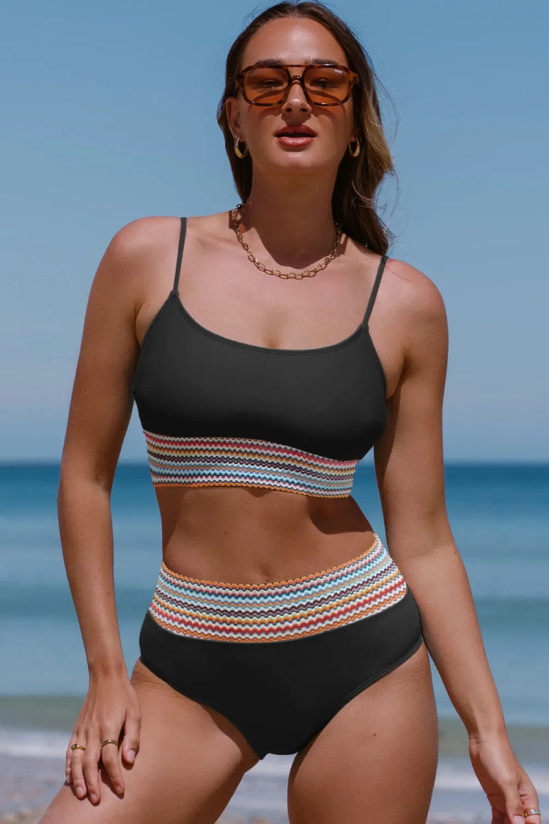 Scoop Neck Spaghetti Strap Two - Piece Swim Set - Easy Pickins Store