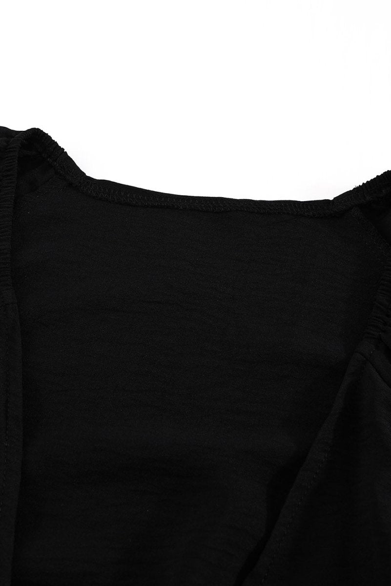 Tied Flounce Sleeve Plunge Romper - Easy Pickins Store
