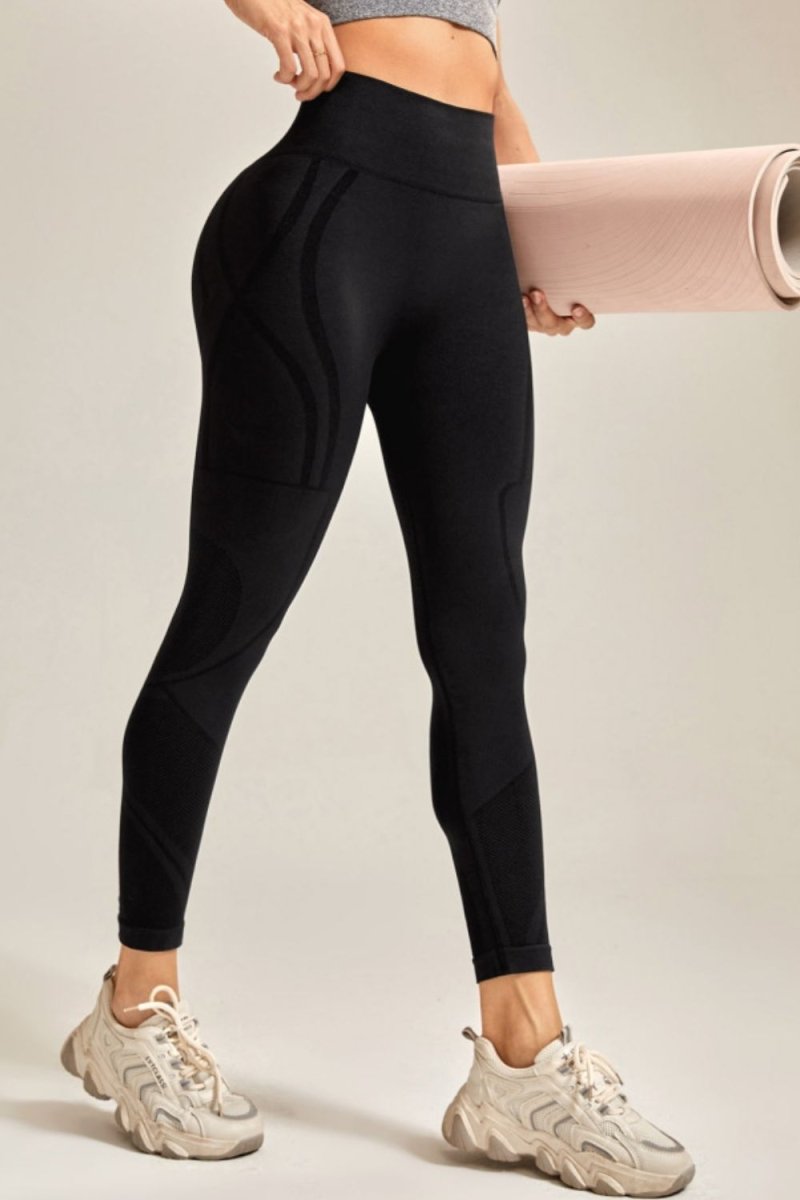 Wide Waistband Long Active Pants - Easy Pickins Store