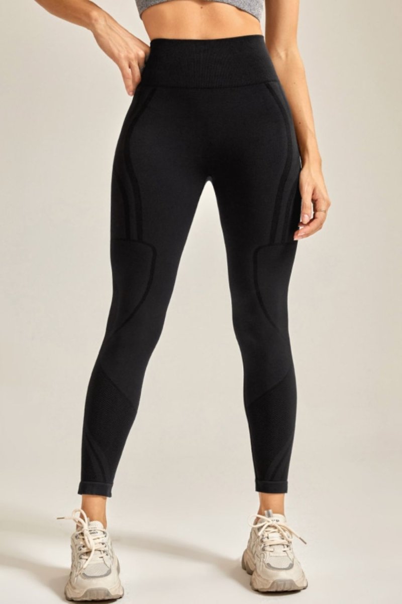 Wide Waistband Long Active Pants - Easy Pickins Store