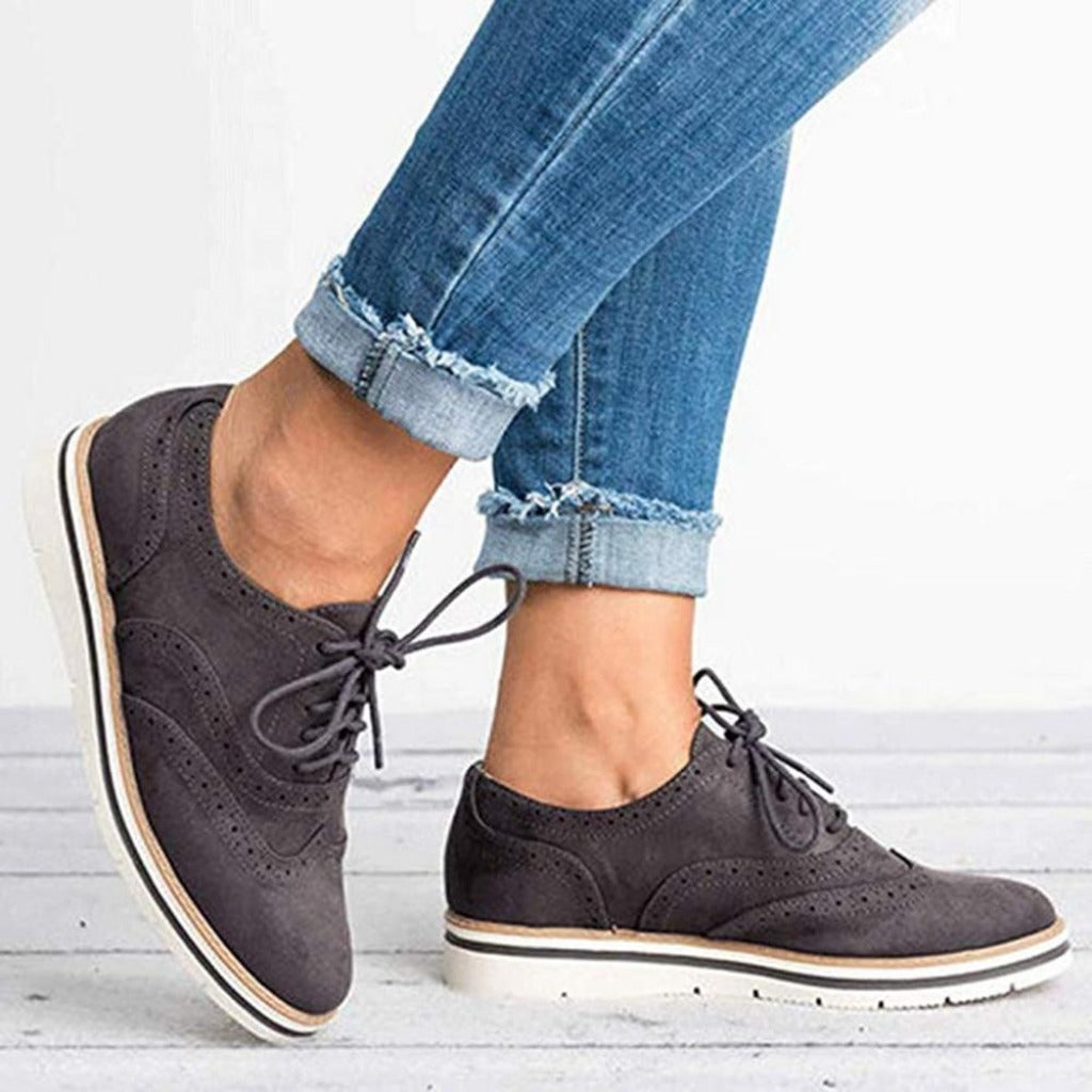 Cut Out Lace Up Platform Non slip Breathable Flats - Easy Pickins StoreStore