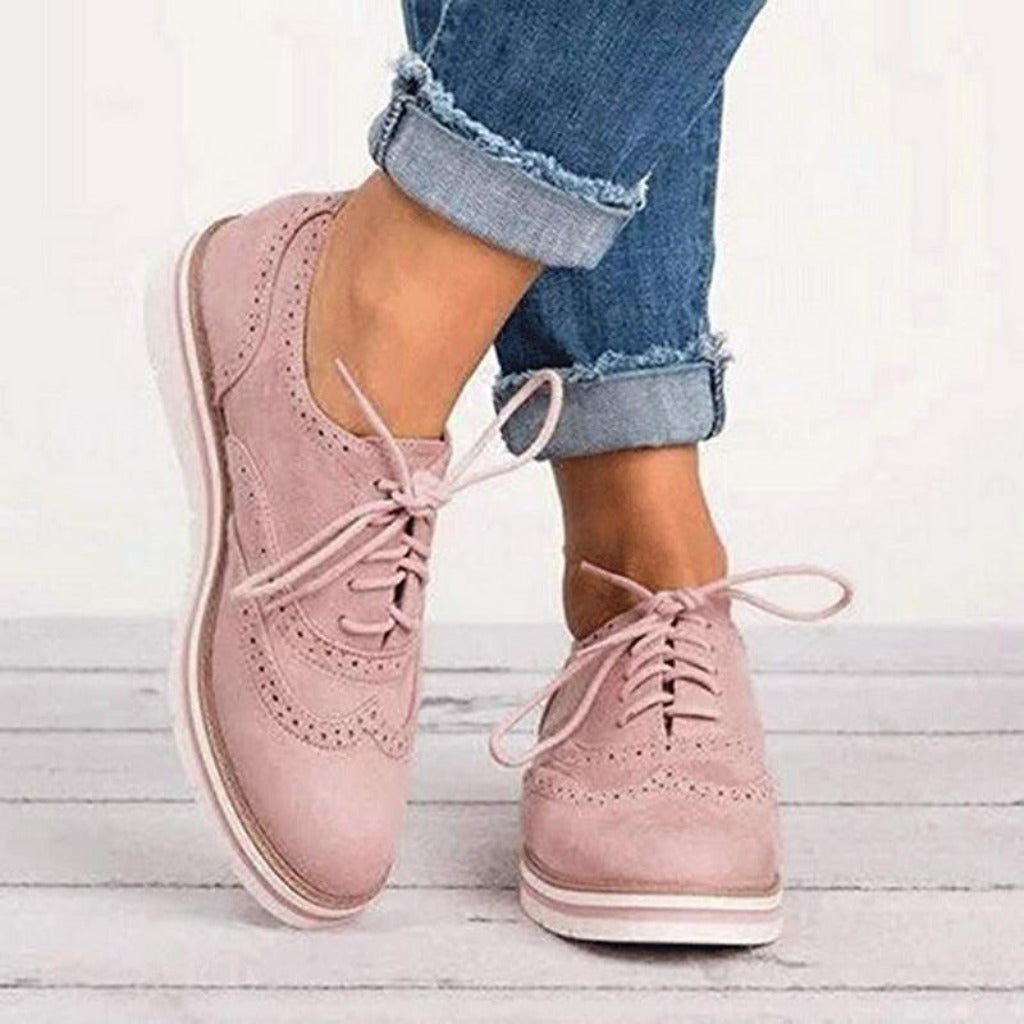 Cut Out Lace Up Platform Non slip Breathable Flats - Easy Pickins Store