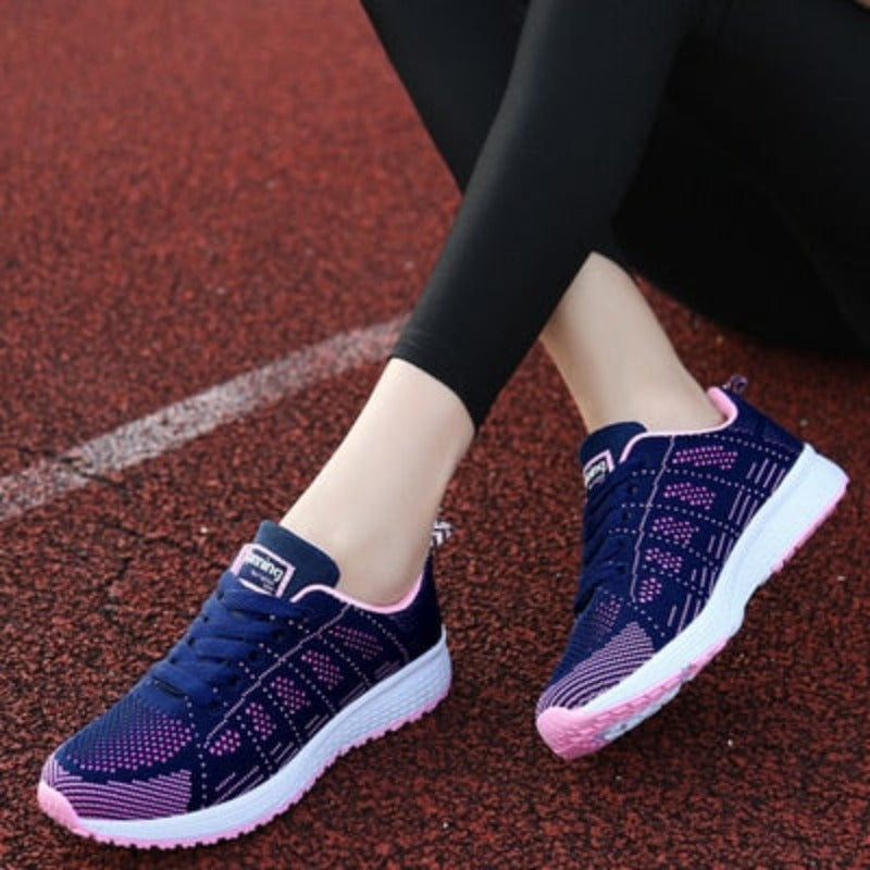 Flat Lace Up Platform Breathable Mesh Sneakers - Easy Pickins Store