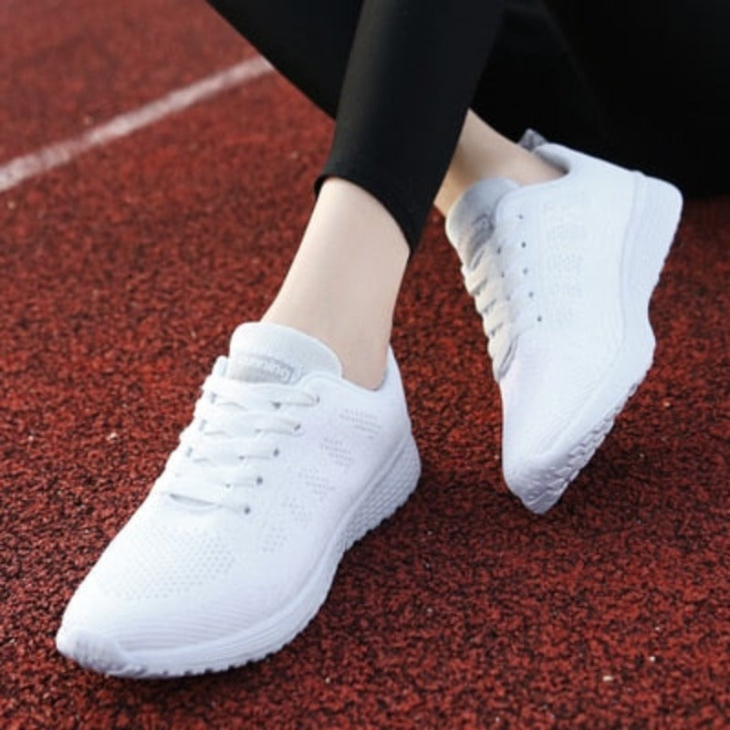 Flat Lace Up Platform Breathable Mesh Sneakers - Easy Pickins Store
