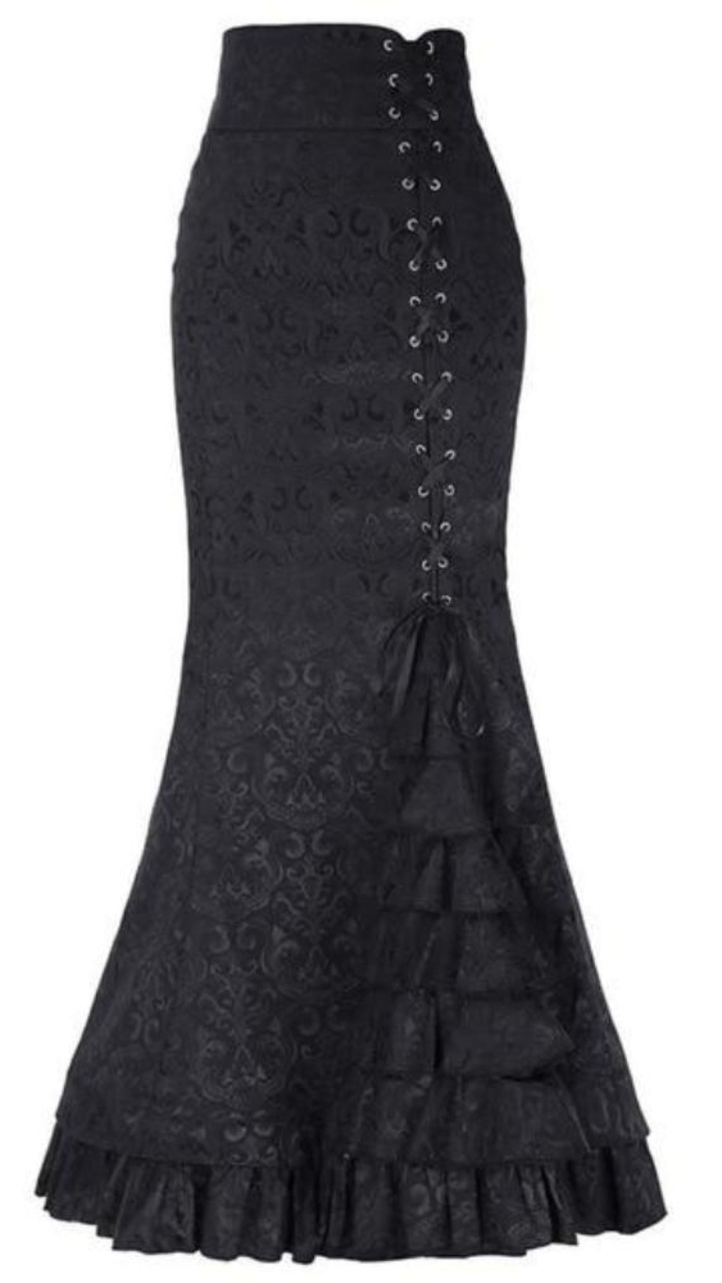 Women's Mermaid Long Ruffle Slim Fit Fishtail Lace Up Skirt | Easy Pickins