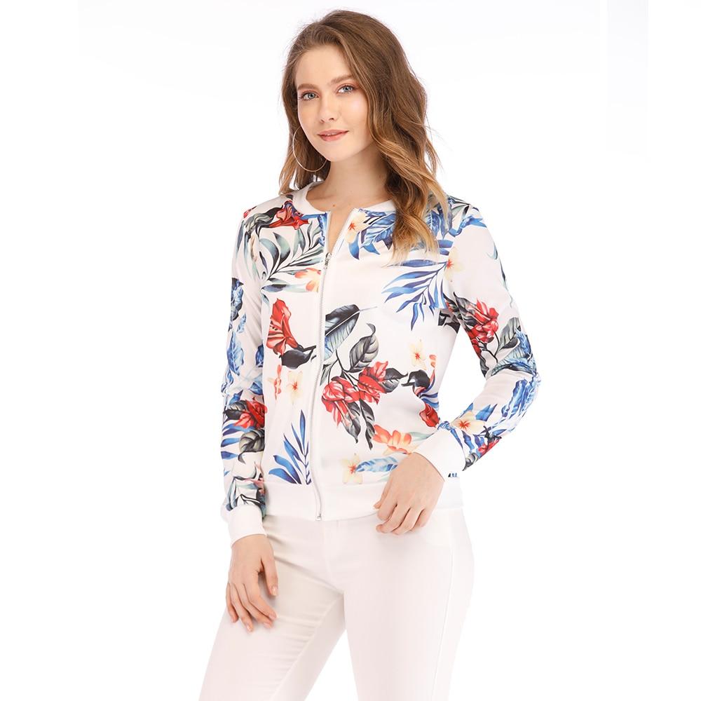 Retro Floral Printed Long Sleeve Bomber | Easy Pickins