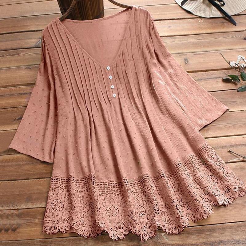 V Neck Long Sleeve Tunic Blouse | Easy Pickins