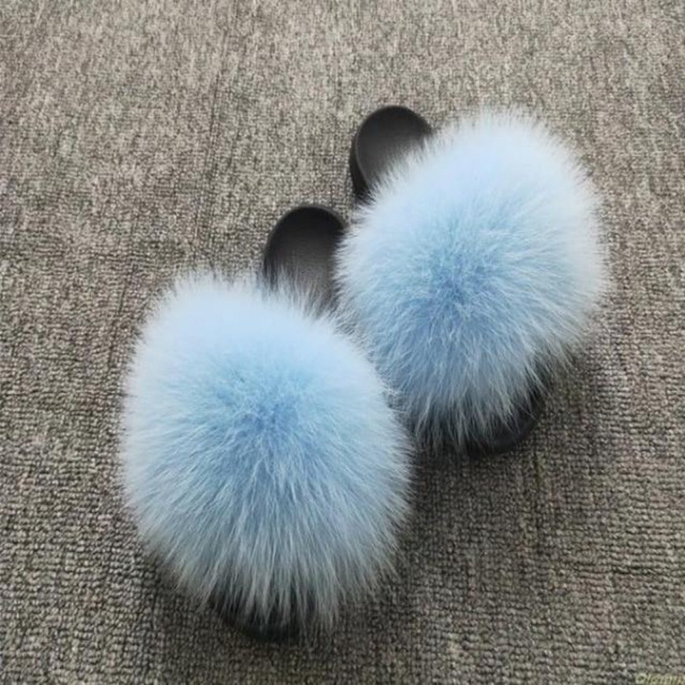 Vegan Furry Flat Slippers - Easy Pickins Store
