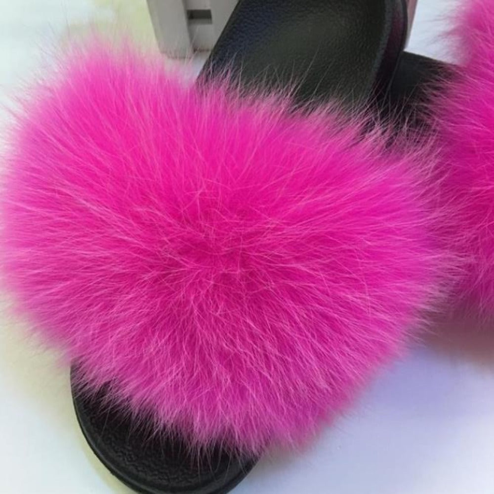 Vegan Furry Flat Slippers - Easy Pickins Store