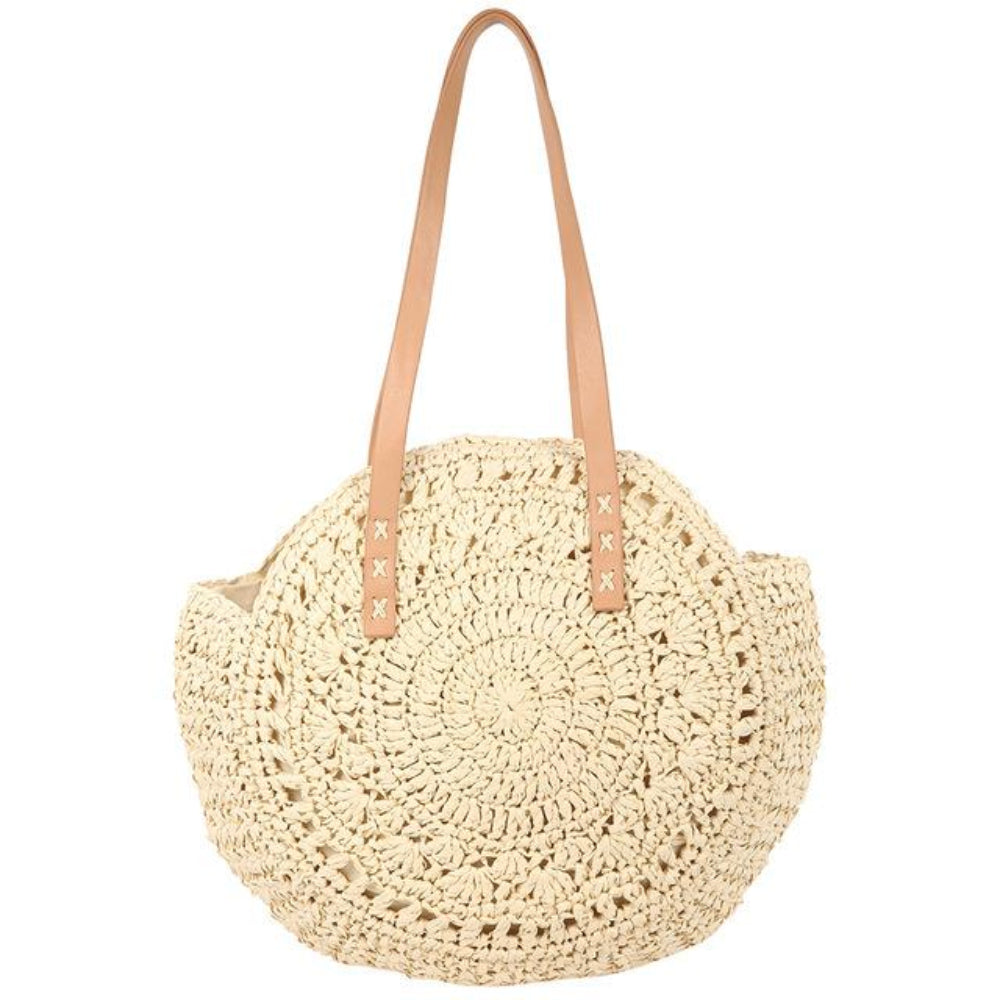 Beach Rattan Shoulder Handbag Woven Straw - Easy Pickins Store