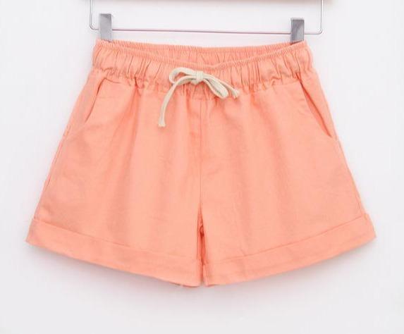 Candy Color Elastic With Belt Shorts - Easy Pickins Store