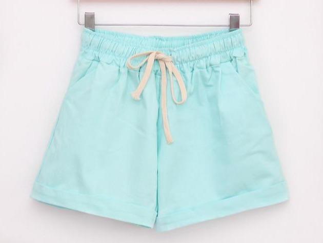 Candy Color Elastic With Belt Shorts - Easy Pickins Store