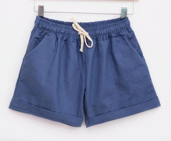 Candy Color Elastic With Belt Shorts - Easy Pickins Store