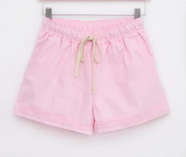 Candy Color Elastic With Belt Shorts - Easy Pickins Store