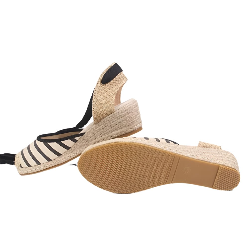 Canvas Flat Platform Middle Heels - Easy Pickins Store