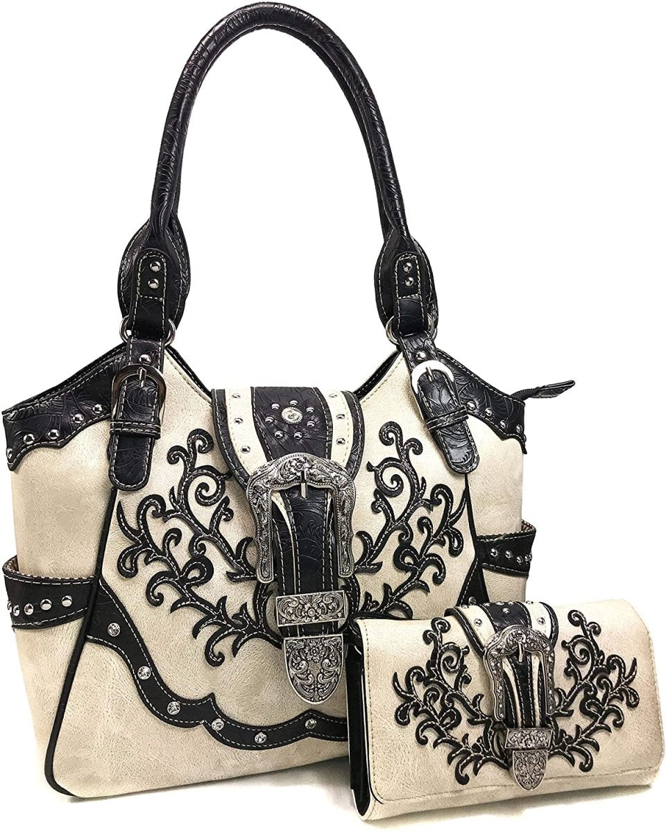 Cross Body Leather Bag for Women Beautiful Western Design Tote Bag - Easy Pickins Store