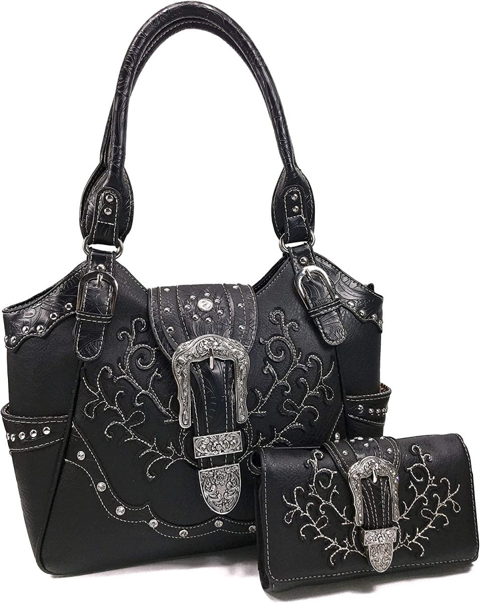 Cross Body Leather Bag for Women Beautiful Western Design Tote Bag - Easy Pickins Store