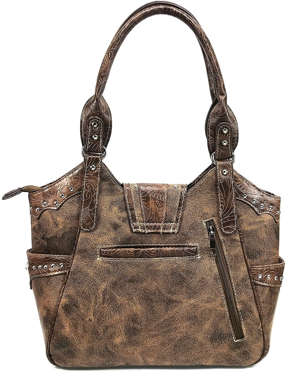 Cross Body Leather Bag for Women Beautiful Western Design Tote Bag - Easy Pickins Store