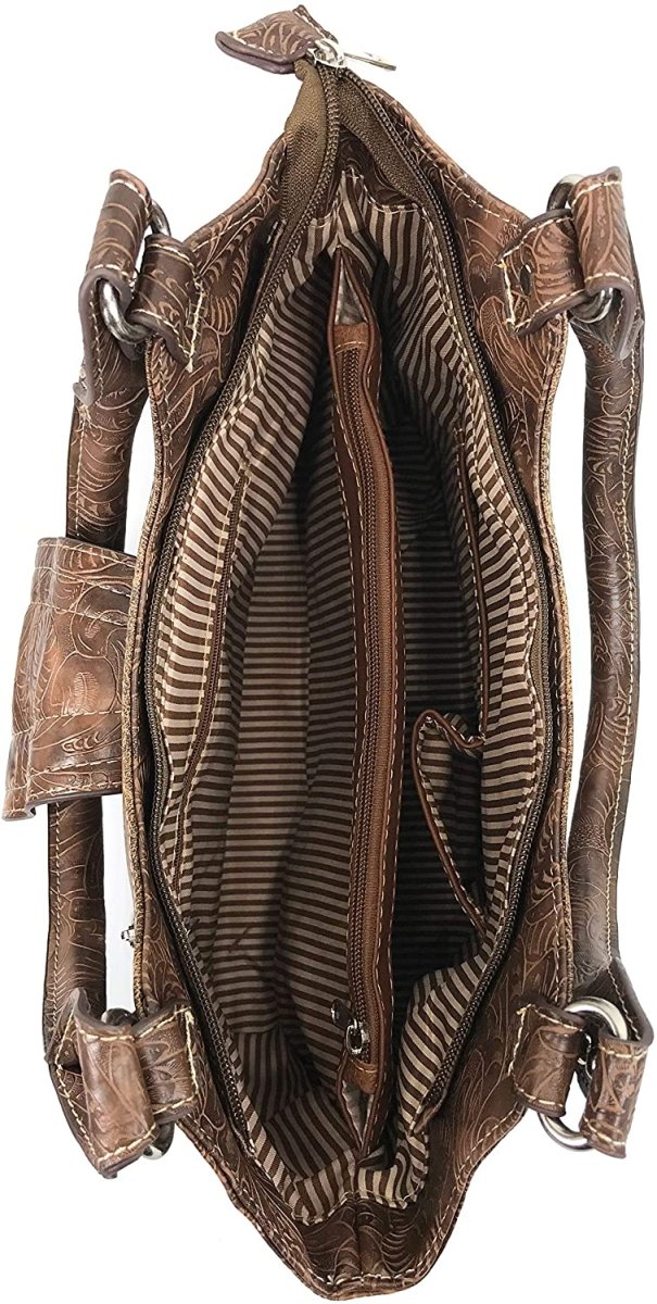 Cross Body Leather Bag for Women Beautiful Western Design Tote Bag - Easy Pickins Store