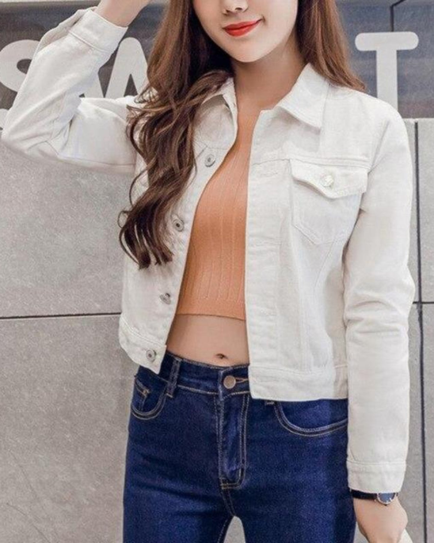 Daily Lapel Denim ButtonsShort Jeans Jacket - Easy Pickins Store