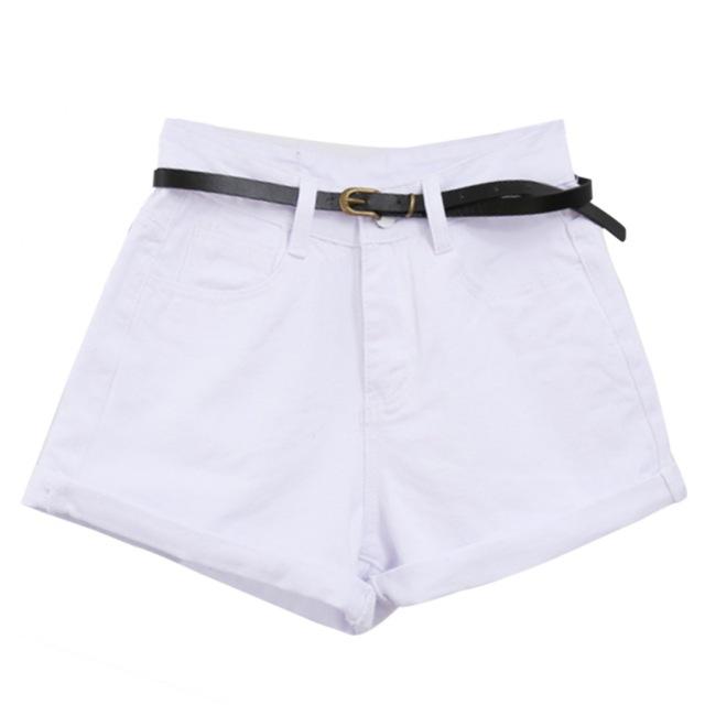 High Waist Cuffed Denim Shorts - Easy Pickins Store