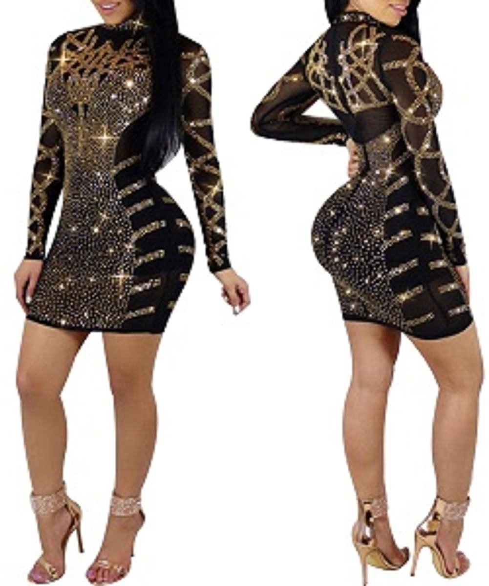 Diamond Process Sexy Dress Party Club Night Dress - Easy Pickins Store