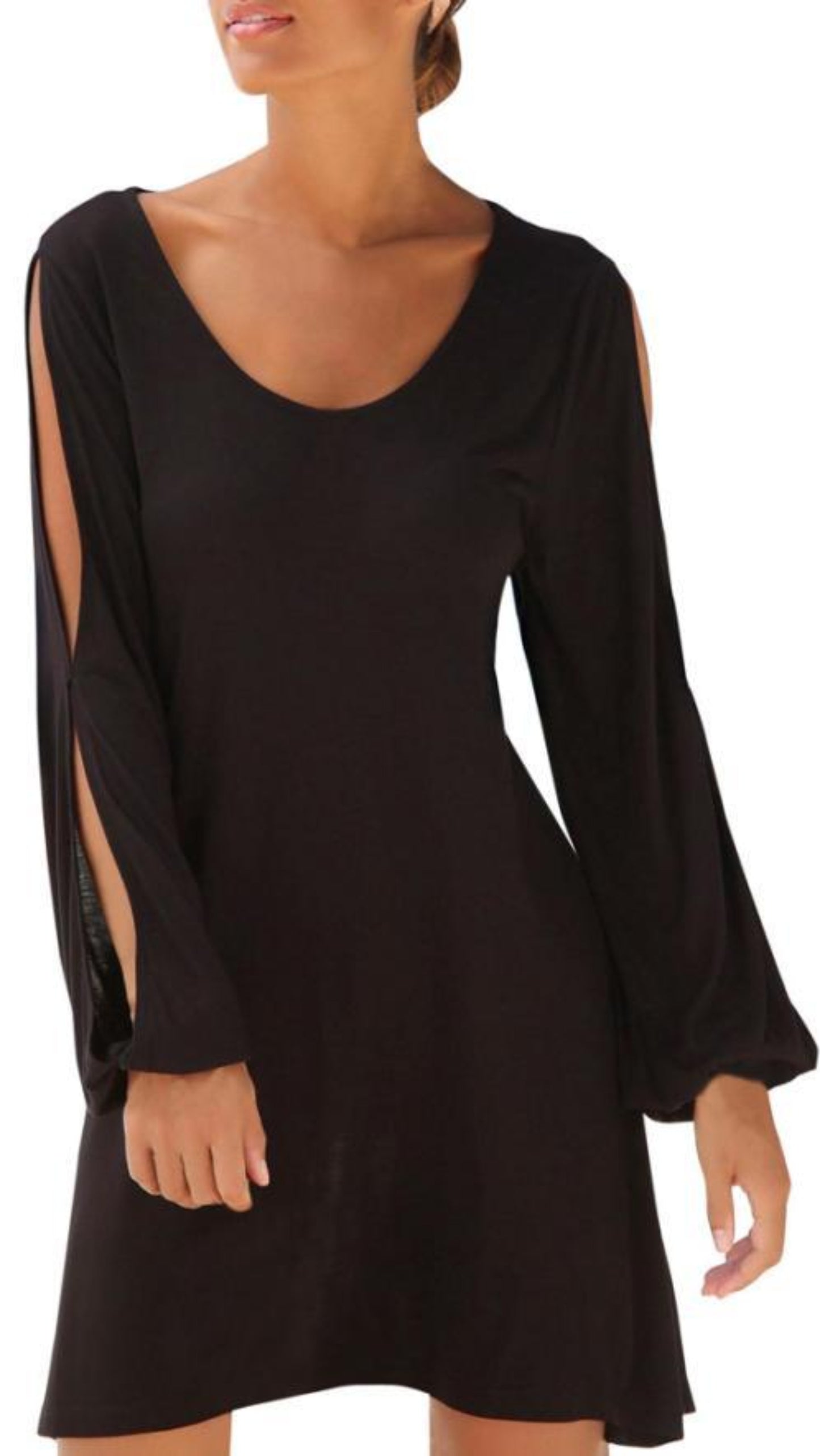 Dress O Neck Hollow Out Sleeve - Easy Pickins Store