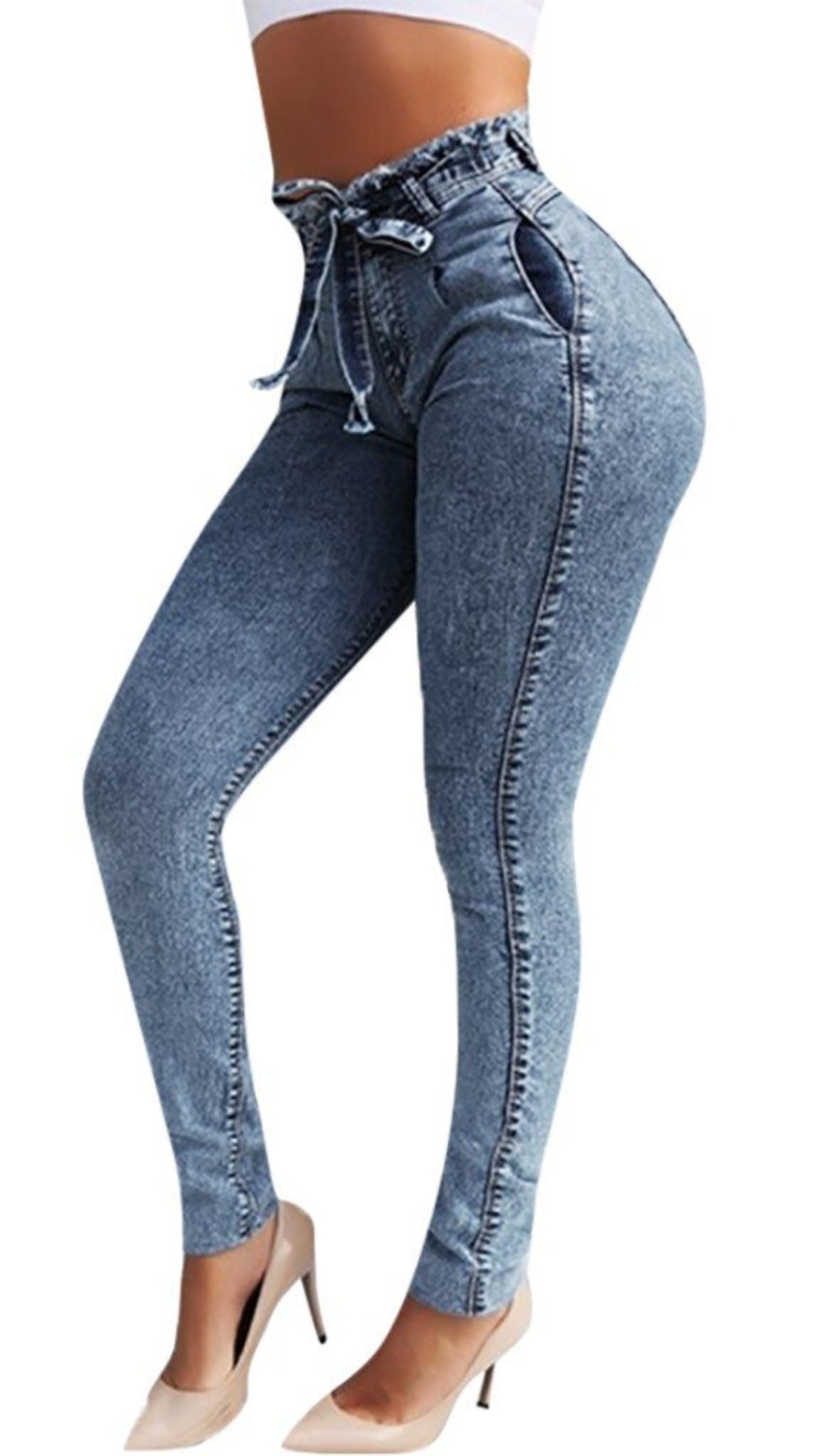 Elastic Jeans Loose Denim Small Feet Slim Fit - Easy Pickins Store