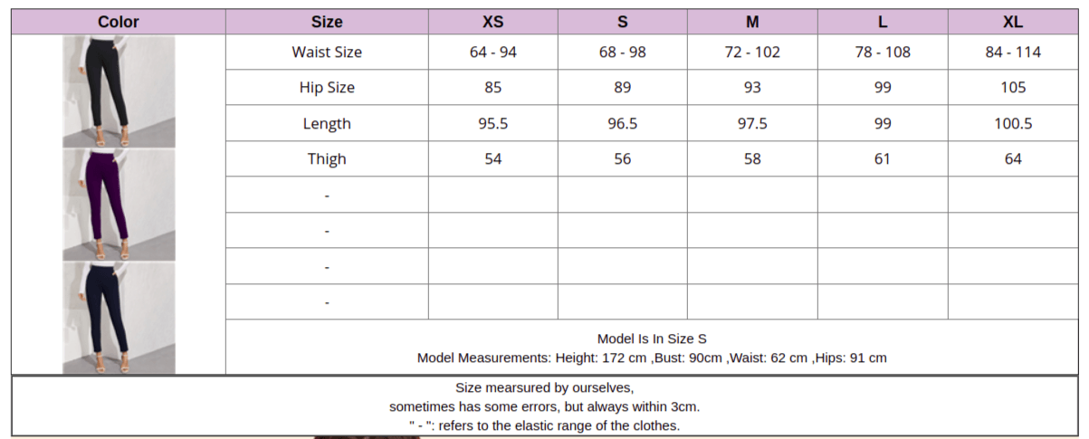 Elastic Waist Pocket Side Split Hem High Waist Skinny Pants - Easy Pickins Store