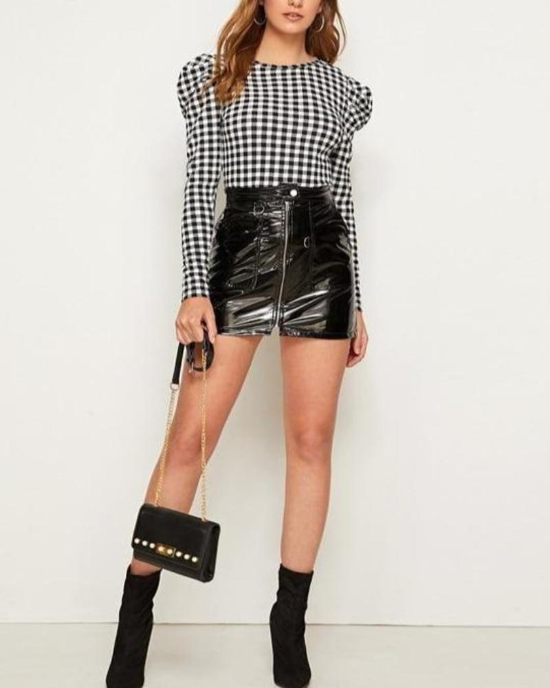 Elegant Mutton Sleeve Blouse - Easy Pickins Store