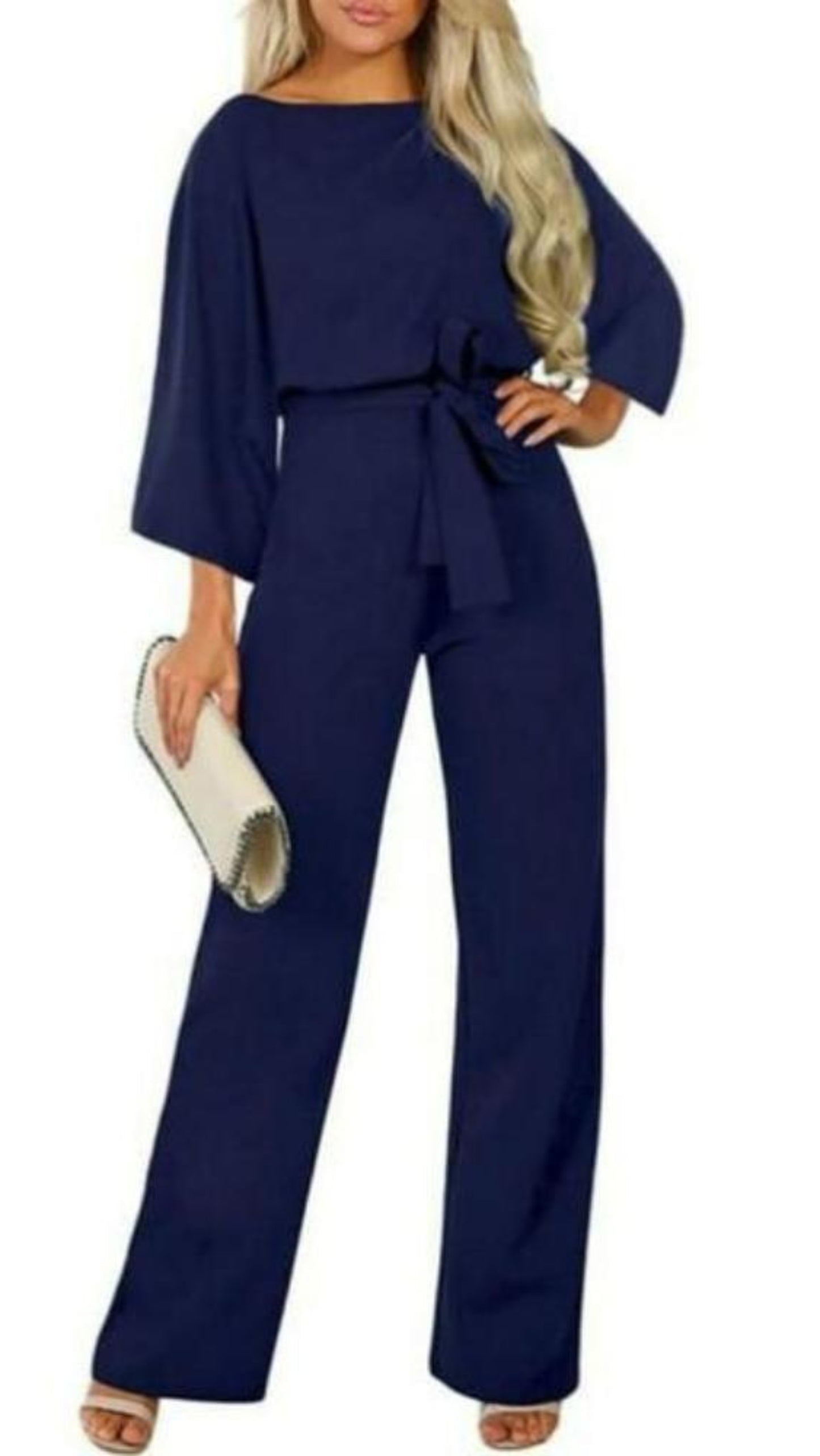 Elegant Stretch Long Sleeve Jumpsuit - Easy Pickins Store