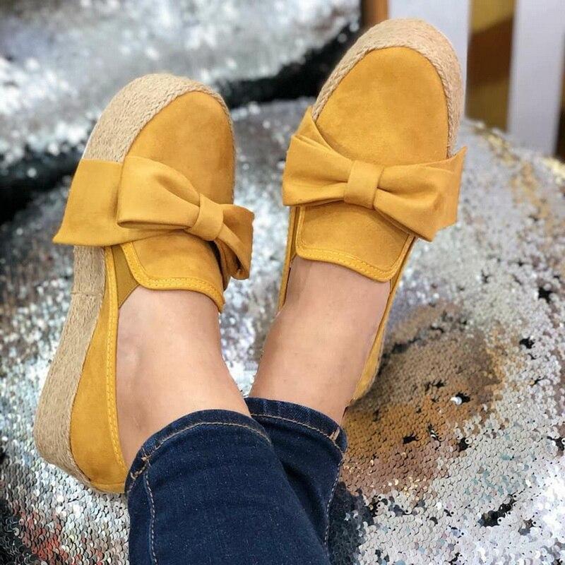 Espadrille Canvas Thick Lace up Round Toe Casual Flats - Easy Pickins Store